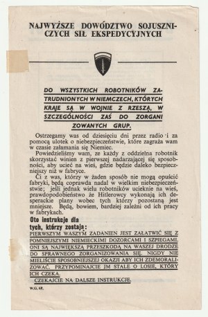 Supreme Command of the Allied Expeditionary Force - Verbündete für Zwangsarbeiter