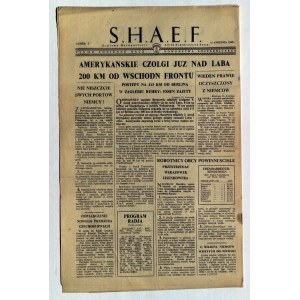 S.H.A.E.F. 11 numerów pisma codziennego Naczelnego Dowództwa Sojuszniczego (Supreme Headquarters Allied Expeditionary Force) z kwietnia i czerwca 1945