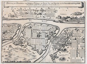 SANDOMIERZ. Oblężenie obozu szwedzkiego w widłach Wisły i Sanu w marcu 1656 przez wojska marszałka Jerzego Sebastiana Lubomirskiego ...