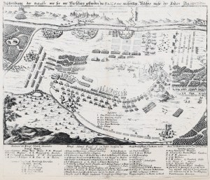 WARSAW. Plan of the Battle of Warsaw (28-30 July 1656) fought during the Swedish Deluge - day two