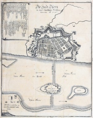 TORUŃ. Plan de la ville et des fortifications en 1703.