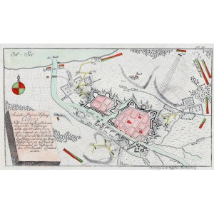 COLOBRZEG. Plan of the siege of Kolobrzeg by the Russian army (X 1758).