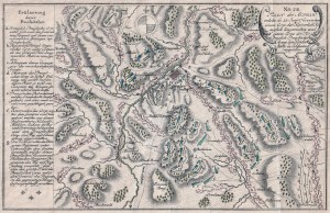 KAMIENNA GÓRA. Plan of the battle of Kamienna Gora from June 23, 1760.