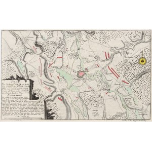 KOŹLE (now part of Kędzierzyn-Koźle). Plan of the siege of the Koźle Fortress (X 1760) by the Austrians.