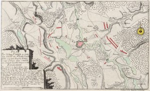 KOŹLE (obecnie część Kędzierzyna-Koźle). Plan oblężenia Twierdzy Koźle (X 1760) przez Austriaków