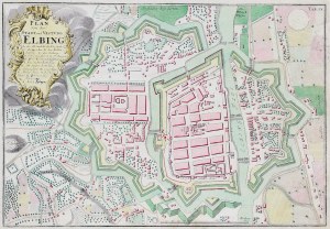 ELBLĄG. Plan miasta i twierdzy, 1800 r.