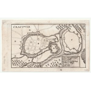 KRAKÓW. Plan miasta jako twierdzy, ok. 1687