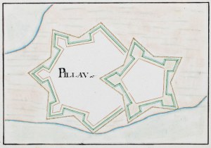 SAWAWA (BALTIYSK). Plan aérien de la forteresse, 1800.