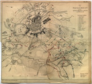 WROCŁAW. Plan przedstawiający oblężenie Wrocławia na przełomie lat 1806/1807