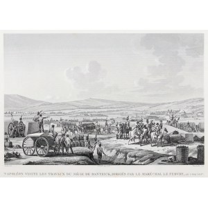 GDAŃSK. Napoleon nadzorujący oblężenie Gdańska 9 V 1807 r.; ryt. F. Dequevauvillers