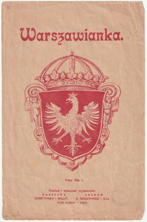 WARSAWIANKA. Notový zápis písně z roku 1831, K. Kurpiński, C. Delavigne