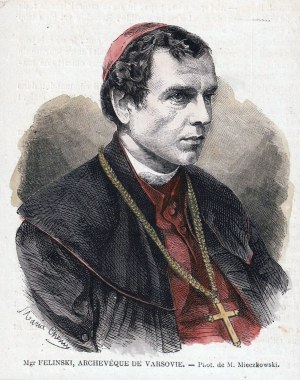 FELIŃSKI Zygmunt Szczęsny (1822-1895). Portrét pátera Z. Sz. Felińského; signováno Marie Chenu, podle fotografie Mieczkowského, 1863.