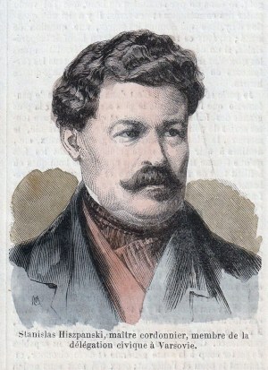HISZPAŃSKI Stanislaw Eugeniusz. Portrait of S. E. Hiszpański (1815-1890)-a Warsaw shoemaker, member of the City Delegation, 1863