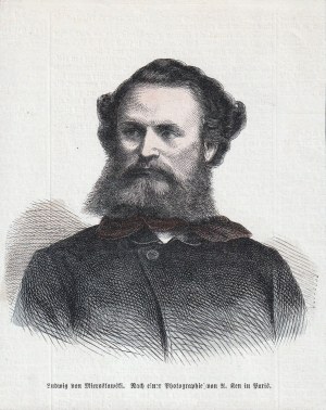 MIEROSŁAWSKI Ludwik. Portrait de Ludwik Mieroslawski (1814-1878), chef des soulèvements de 1846 et 1848 en Grande Pologne, premier dictateur de l'Insurrection de janvier.