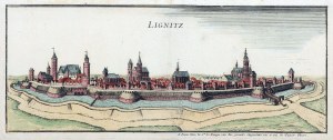 LEGNICA. Panoráma mesta; vydal G.L. Le Rouge, Paríž, asi 1720