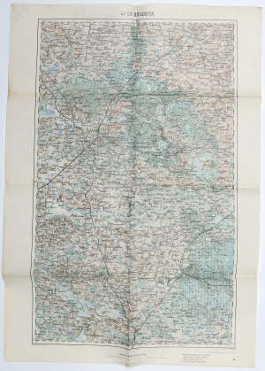 BIAŁYSTOK. Mapa oblasti Bialystoku a oblastí na východ od něj