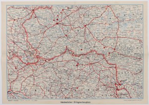 TORUN, POZNAŃ, WARSCHAU, KRAKÓW, PRZEMYŚL, BRZEŚĆ LITEWSKI. Karte des südöstlichen Einsatzgebietes