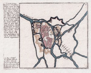BRZEŚĆ (bis 1923 Brest Litewski, Brest-am-Bug, whit. Брэст). Plan der Festung mit Beschreibung; dt. und hrsg. von G. Bodenehr