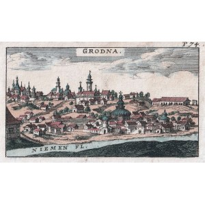GRODNO (whit. Го́радня). Panorama of the city from the Nemunas River; taken from: J. von Sandrart
