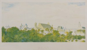 VILNA (Lithuanian: Vilnius). View of the city - in the foreground the Church of St. Francis and St. Bernardine