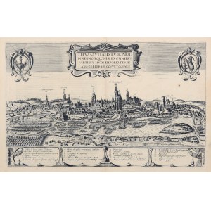 LUBLIN. Panorama miasta; pochodzi z: Civitates Orbis Terrarum