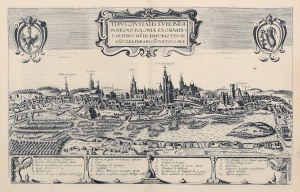 LUBLIN. Panorama miasta; pochodzi z: Civitates Orbis Terrarum