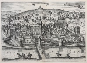 PRZEMYŚL. view of the city from the San side; taken from: Civitates Orbis Terrarum