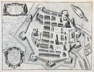 CASTLE. Plán mesta; prevzaté z: Civitates Orbis Terrarum