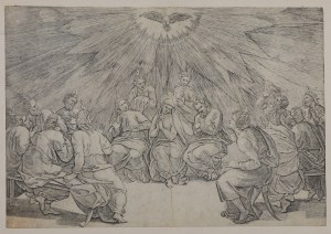 CARAGLIO, GIOVANNI JACOPO (1500/1505-de Cracovie 1565), KRAKOW. Pentecôte