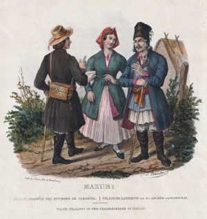 WARSAW. Residents of the Warsaw area in traditional costumes