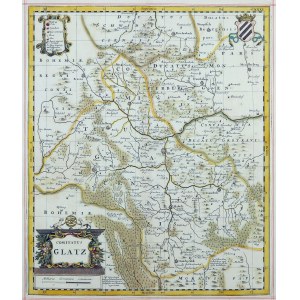 KŁODZKO. Mapa hrabstwa kłodzkiego; oprac. J. Scultetus, wyd. J. Janssonius