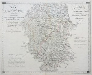 OSTGALIZIEN. Karte von Ostgalizien mit Stanislawow-, Zaleszczycki- und Czernowitz-Umschriften
