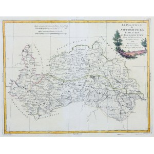OGINSKIY CANAL, ROYAL CANAL, NOVOGRUDOK, PODLASIE, BREST LIEVSKIY. Map of Novogrudok, Podlasie and Brest voivodeships