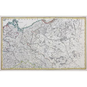 POLSKA (zwana w I RP KORONĄ), BRANDENBURGIA. Mapa ziem polskich; anonim
