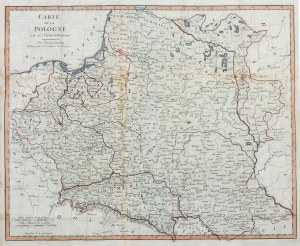 POĽSKO (za prvej republiky nazývané KORONA), VEĽKÉ KNIEŽA LITOVSKÉ. Mapa Poľskej republiky po prvom delení; vyd. Th. Kitchin