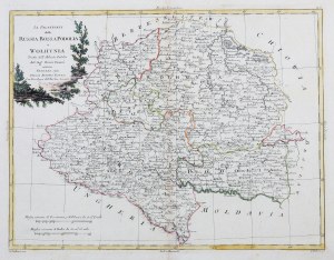 RED RUSSIA, PODOLIA, VOLHYNIA. Map of Red Ruthenia, Podolia and Volhynia; compiled by. G.A. Rizzi Zannoni, 1781