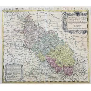 ŚLĄSK. Mapa Śląska; oprac. T. Mayer, pochodzi z: Atlas Silesiae [...], wyd. Oficyna Spadkobierców Homanna