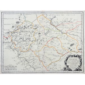 WIELKOPOLSKA. Mapa Wielkopolski z zaznaczonym podziałem na woj. poznańskie, kaliskie, sieradzkie, łęczyckie, rawskie, płockie, brzeskie i inowrocławskie; oprac. N. Sanson d'Abbeville