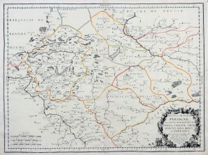 WIELKOPOLSKA. Map of Greater Poland with marked division into Poznań, Kalisz, Sieradz, Leczyca, Rawskie, Płock, Brest, and Inowrocław voivodships; compiled by. N. Sanson d'Abbeville