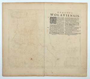 WOŁÓW. Mapa Wolowského kniežatstva; zostavil. J. Scultetus, vydal Johannes Janssonius, Amsterdam 1649