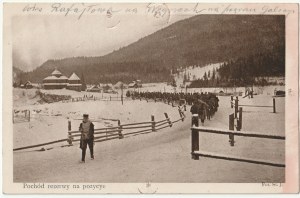 RAFAJLAVA. Parade der Reserven zu den Stellungen bei Rafajlova, 23/24.01.1915