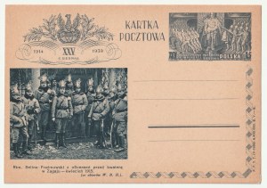 NIDA, ZAGAJ. Ensemble de 3 cartes postales. 25e anniversaire du fait d'armes des Légions