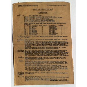 GRUDZIĄDZ. Rozkaz dzienny nr 3. Komendy Obozu Szkolnego Kawalerii z 4 stycznia 1928 z podziałem