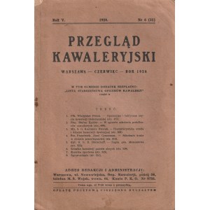 PRZEGLĄD Kawaleryjski. Nr 6 (32), 06.1928