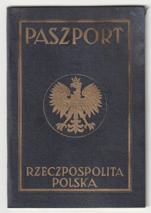 DIPLOMACIE. Polský pas v blankytu (nevyplněný), tisk. Státní tiskárna cenin 8.I.34