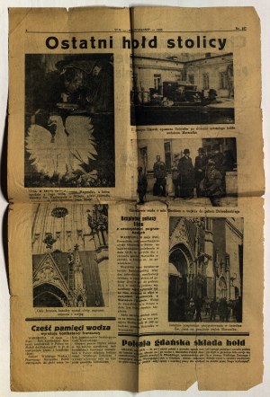 Morning VOICE. Sheet, 17.05.1935. 3 information on mourning ceremonies and reactions abroad