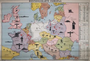 Menace POLE. Carte du potentiel militaire des Etats européens