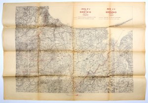 GDANSK: Karte des Danziger Gebiets mit den vorgeschlagenen künftigen Grenzen der Freien Stadt Danzig vom 23.06.1919