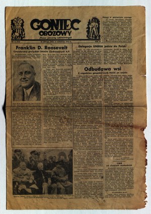 GONIEC Obozowy, 2 nry czasopisma wydawanego przez żołnierzy 2 Dywizji Strzelców Polskich gen. Bronisława Prugara-Ketlinga
