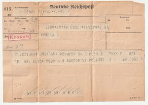 WIEZIEŃ č. 385 Mieczysław Jasiński, přeprava z Tarnova 14.06.40